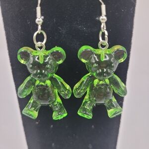 Green Bear Earrings